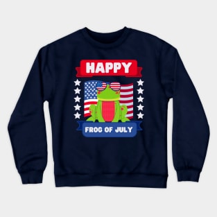 Happy frog of July, 4th of july Frog Crewneck Sweatshirt